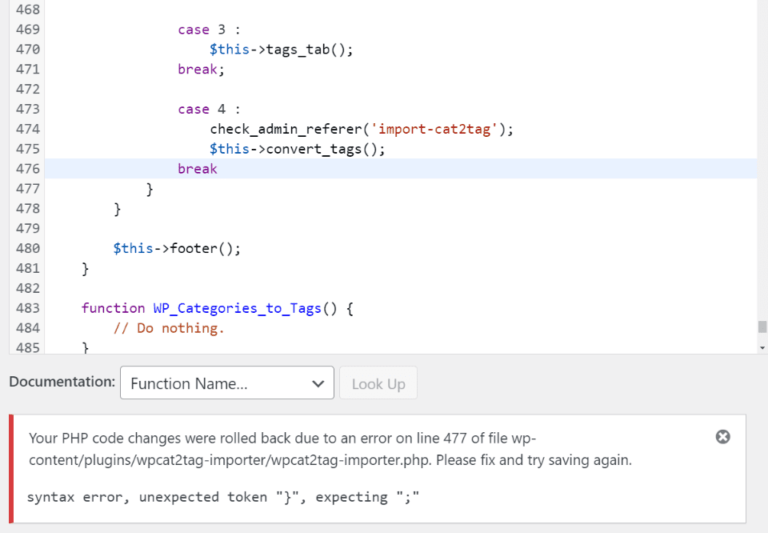 Editing-Plugin-Code
